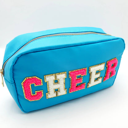 CLEARANCE Cosmetic or Toiletry Bag with Varsity Letter Patch