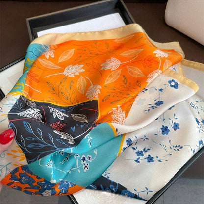 Abstract Silk Print Scarf