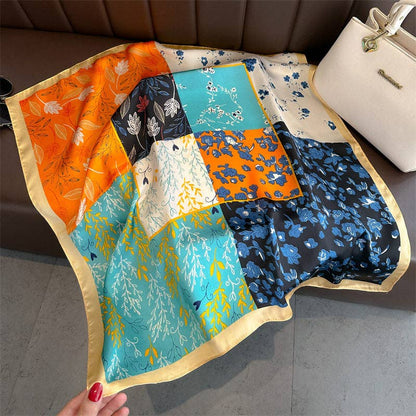 Abstract Silk Print Scarf