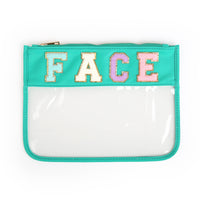 Varsity Letter Zippered Pouch Bag