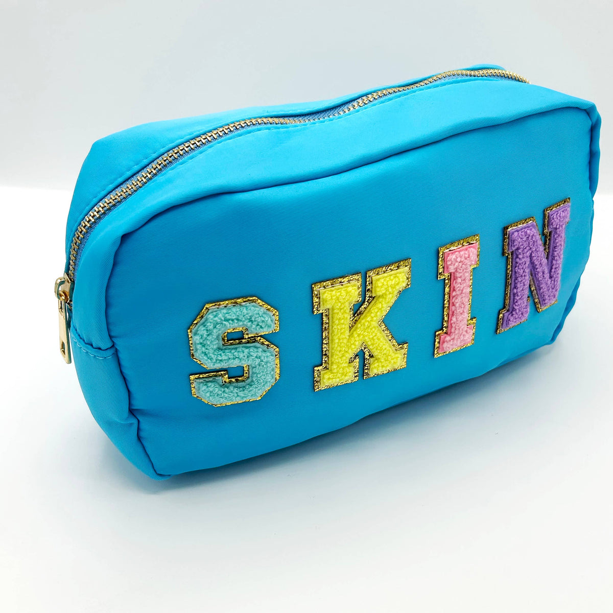 CLEARANCE Cosmetic or Toiletry Bag with Varsity Letter Patch