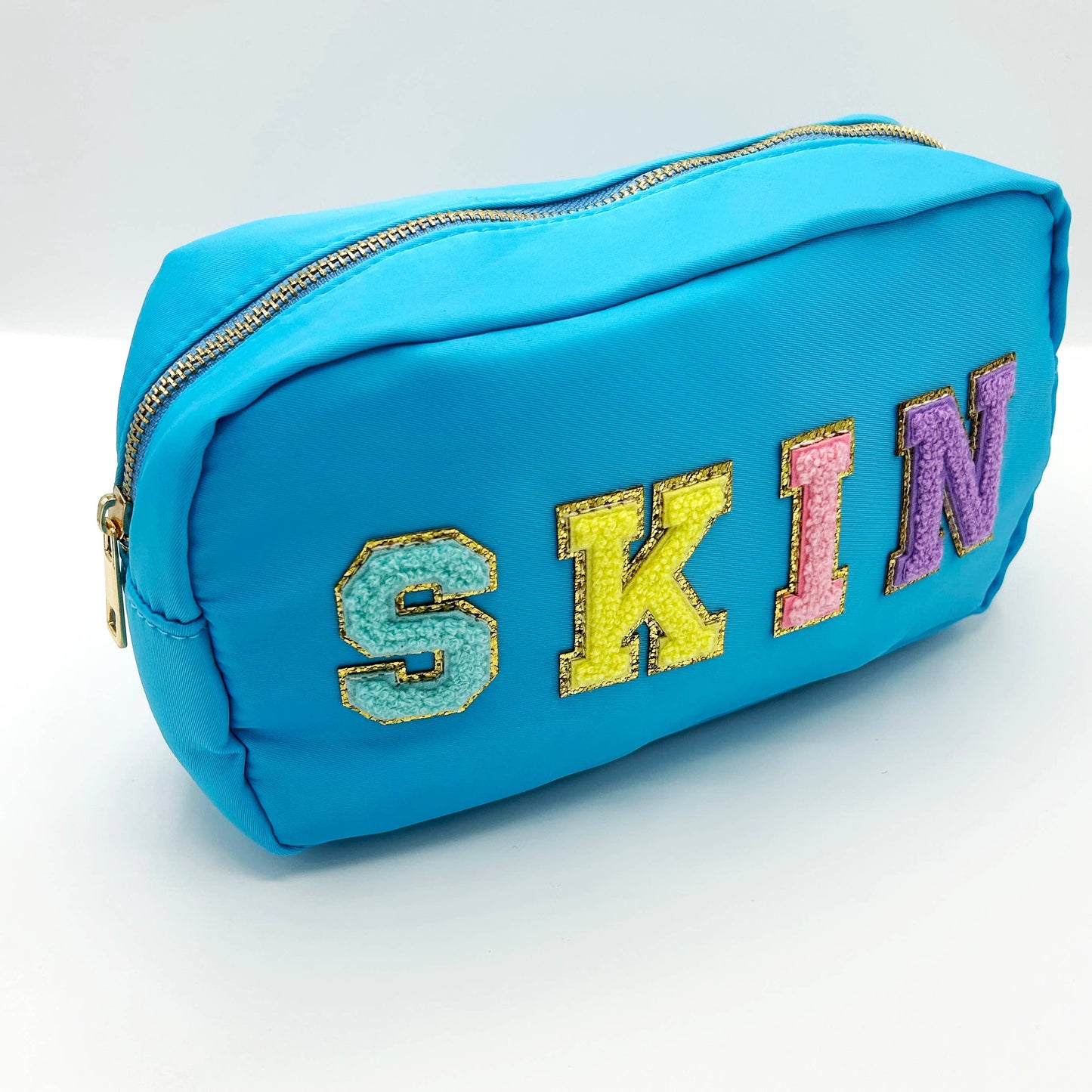 CLEARANCE Cosmetic or Toiletry Bag with Varsity Letter Patch