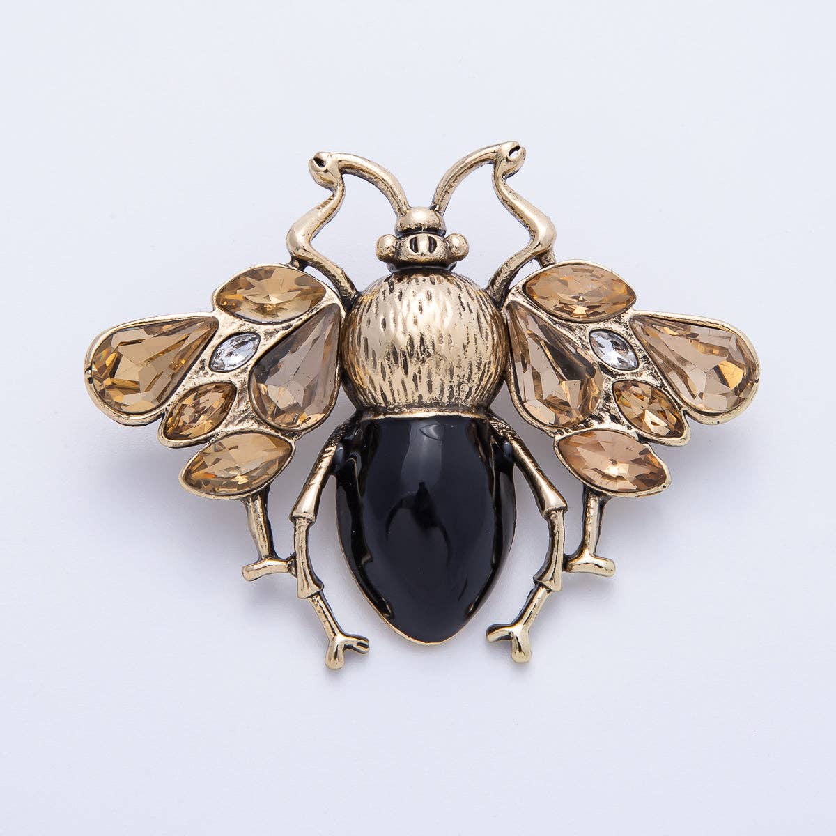 Vintage Gold 49mm x 38mm Insect Animal Pin Brooch | BH-030