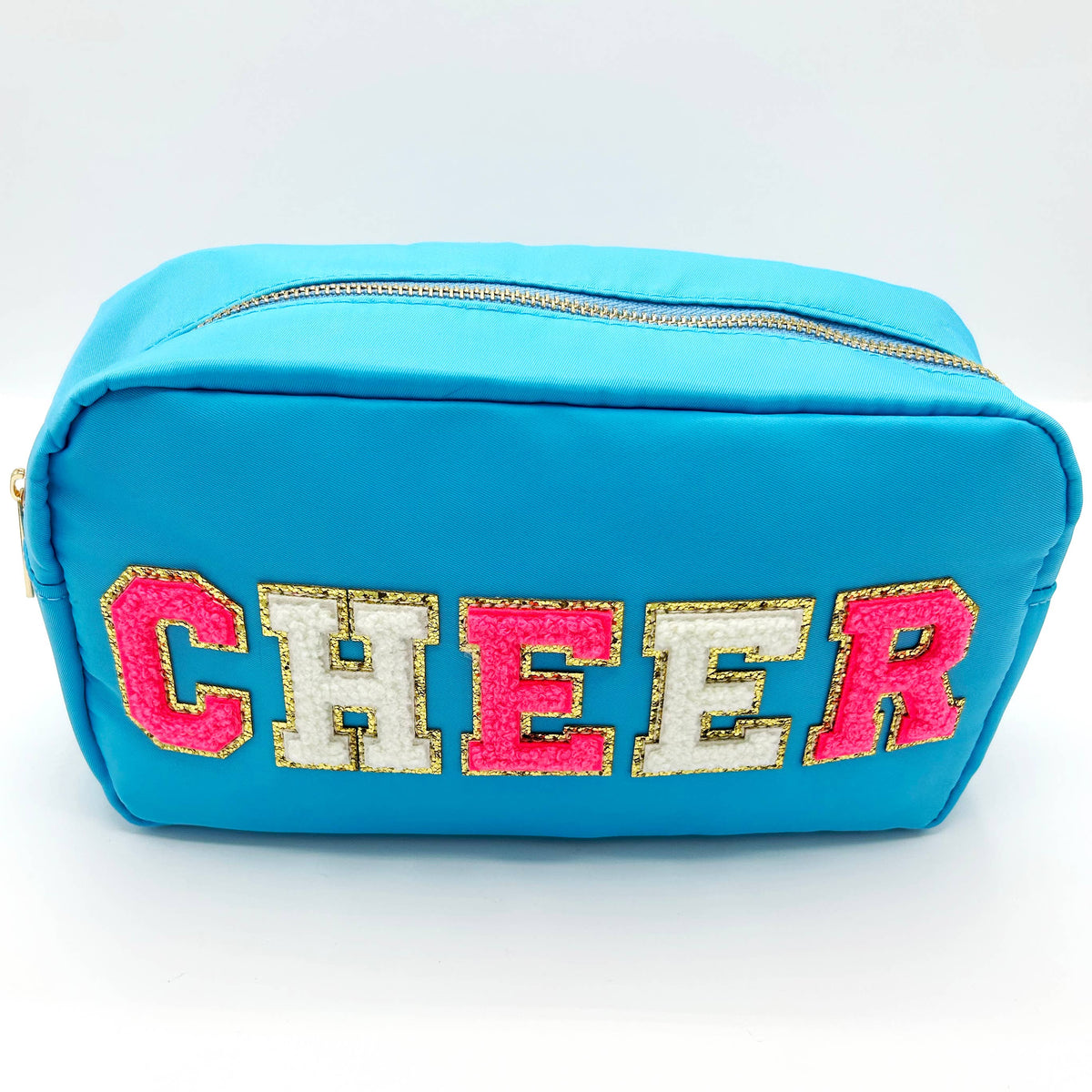 CLEARANCE Cosmetic or Toiletry Bag with Varsity Letter Patch