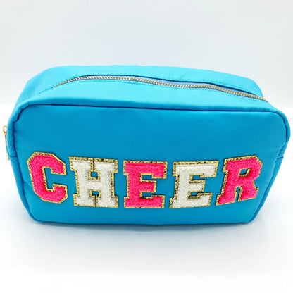 CLEARANCE Cosmetic or Toiletry Bag with Varsity Letter Patch