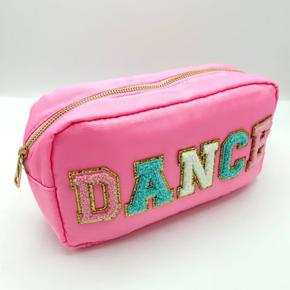 CLEARANCE Cosmetic or Toiletry Bag with Varsity Letter Patch