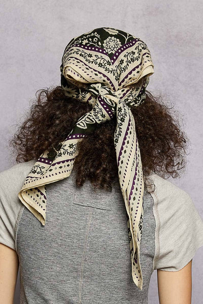Floral Patterned Multi Style Wrap Scarf