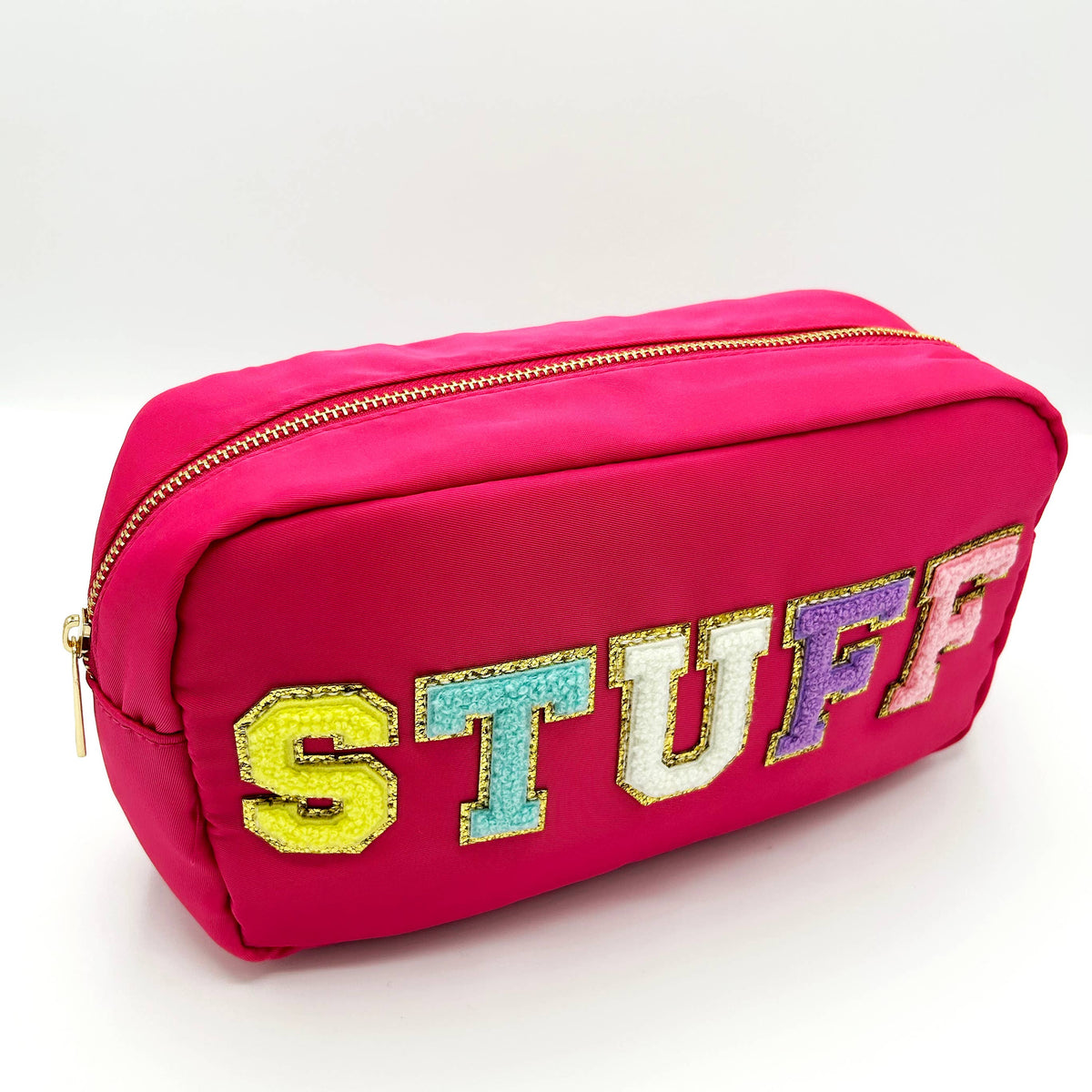 CLEARANCE Cosmetic or Toiletry Bag with Varsity Letter Patch